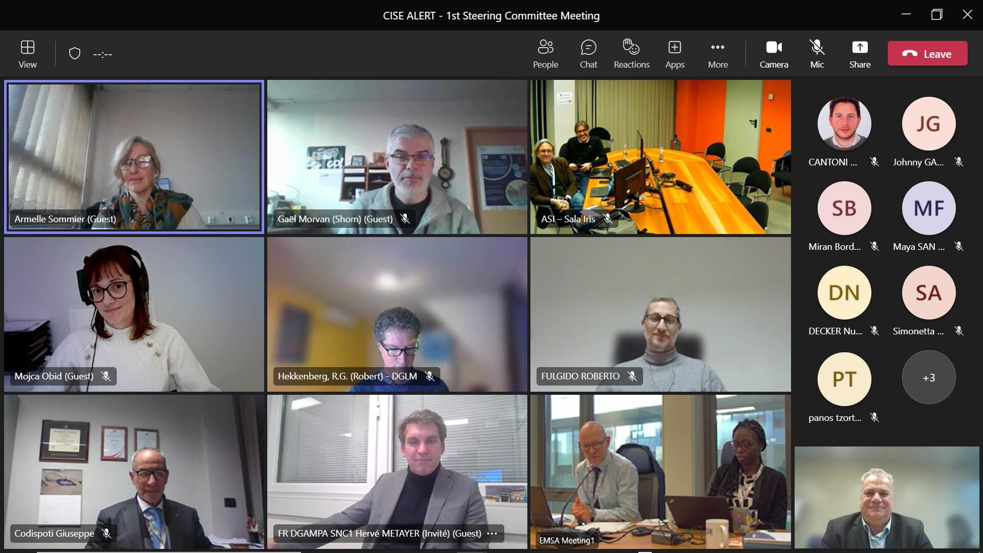 1st CISE-ALERT Steering Committee Meeting